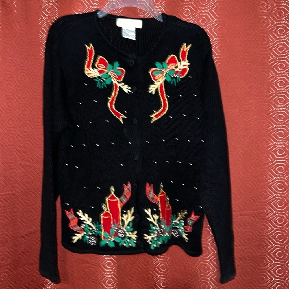 Victoria Jones Petite Christmas Cardigan Large Petite